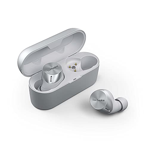 Technics EAH-AZ60E-S in-Ear Bluetooth Noise Cancelling Headphones with Built-in Microphone - Silver