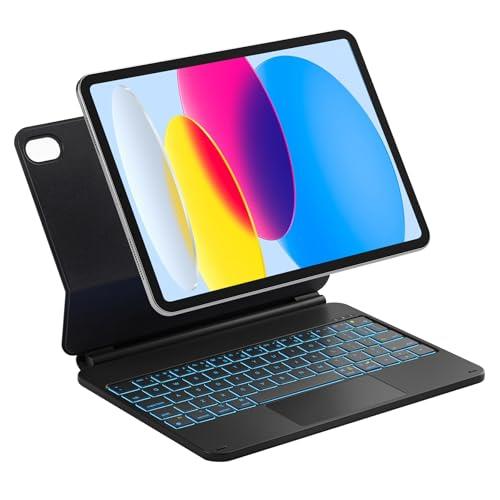 Inateck Magnetic Keyboard Case, Floating Cantilever Stand, 7-Color Backlight with Trackpad