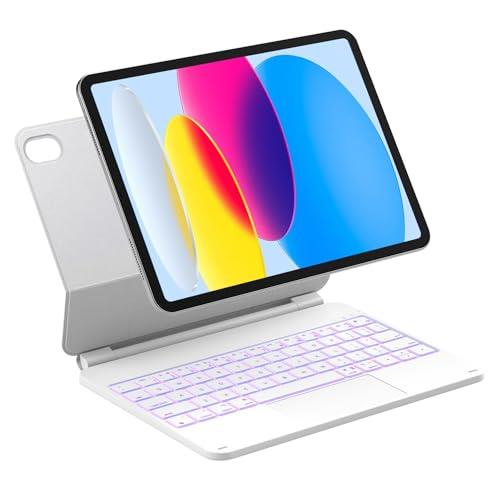 Inateck Magnetic Keyboard Case, Floating Cantilever Stand, 7-Color Backlight with Trackpad