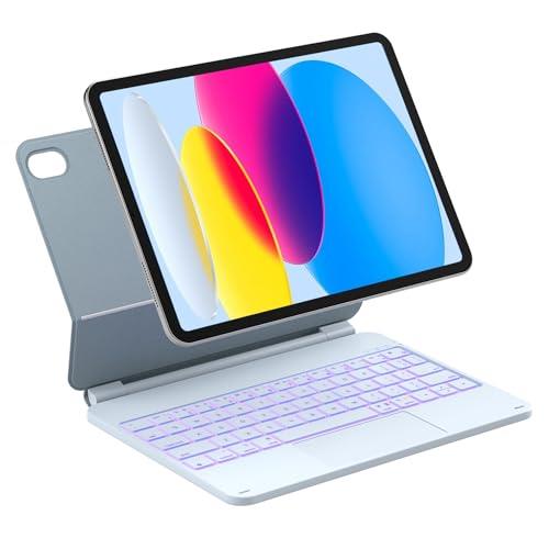 Inateck Magnetic Keyboard Case, Floating Cantilever Stand, 7-Color Backlight with Trackpad