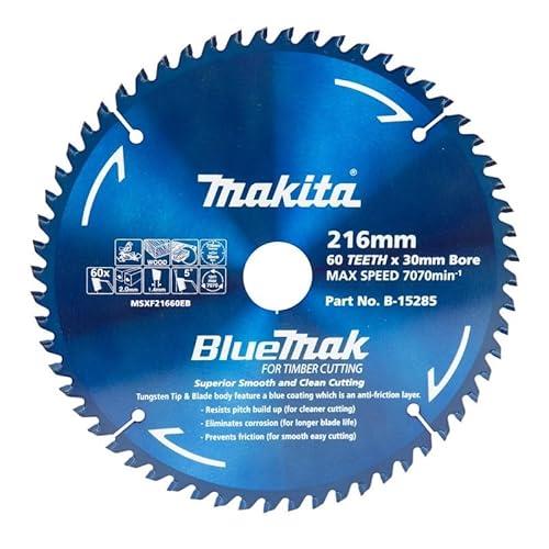 Makita Bluemak 30T Mitre Circular Saw Blade, 21.6 cm Diameter x 30 Bore