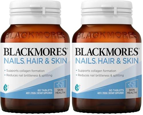 Blackmores Nails, Hair & Skin | Supports Collagen Formation | Provides Essential Nutrients for Healthy Nails, Hair and Skin | 60 Tablets (Pack of 2)