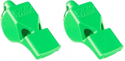 Fox 40 Classic Whistle Lanyard, Green (Pack of 2)