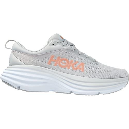 HOKA ONE ONE Women's Bondi 8 Running Shoes, Harbor Mist Lunar Rock, 9 US
