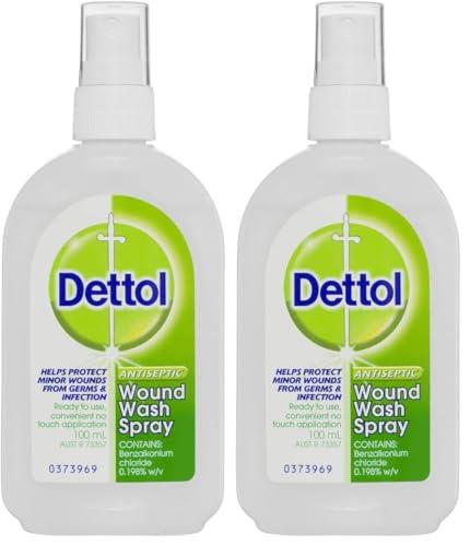Dettol Wound Wash Spray 100ml (Pack of 2)