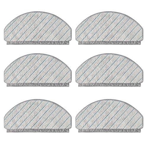 Washable Mopping Pad Replacement for ECOVACS Deebot N20/ N20 Pro/ N20 Plus/ T10 Plus Robot Vacuum Reusable Mop Pads (6 Pack)