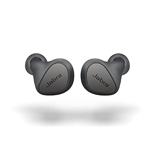 Jabra Elite 3 in Ear Wireless Bluetooth Earbuds – Noise Isolating True Wireless Buds with 4 Built-in Microphones for Clear Calls, Rich Bass, Customizable Sound, and Mono Mode - Dark Grey