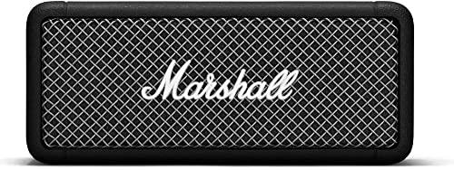 Marshall Emberton Portable Bluetooth Speaker, 20+Hours Playtime, IPX7 Water Resistant, 360 Degree Sound, Black