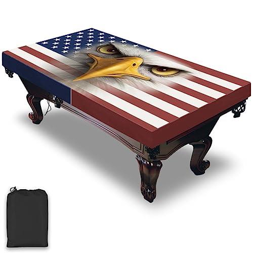 DTESL Pool Table Cover, Waterproof & Dustproof Outdoor/Indoor Polyester Taffeta Cloth Table Cover，Billiard Pool Table Cover Scratch-Resistant（7ft）