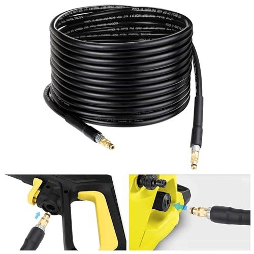 ZAOZAOLLND 10/15M Kink-Resistant Pressure Washer Hose – 6090 PSI, Super Flexible Replacement Hose for Karcher K2 K3 K4 K5 K6 K7 Series, All-Weather Use