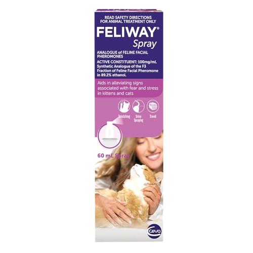 Ceva Feliway Classic Spray – Calming Spray for Cats, Stress & Anxiety Relief, Travel & Vet Visit Support, 60ml