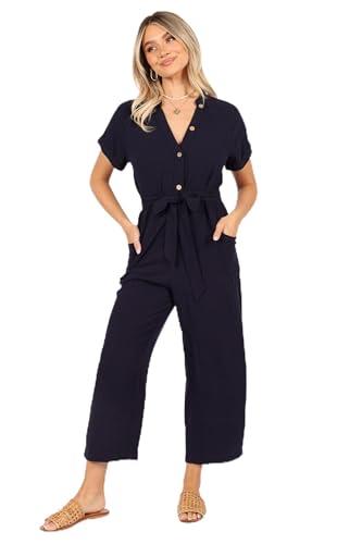 Petal & Pup womens Archie Jumpsuit, Navy, 8