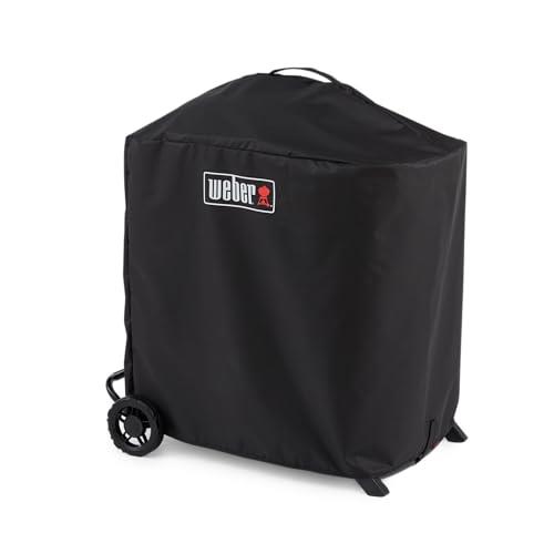 Weber Premium Cover for Traveler Compact Barbecue, Breathable UV & Water Resistant, Protection Against Wind & Weather, Barbecue Cover, BBQ Cover - Black (3400280)