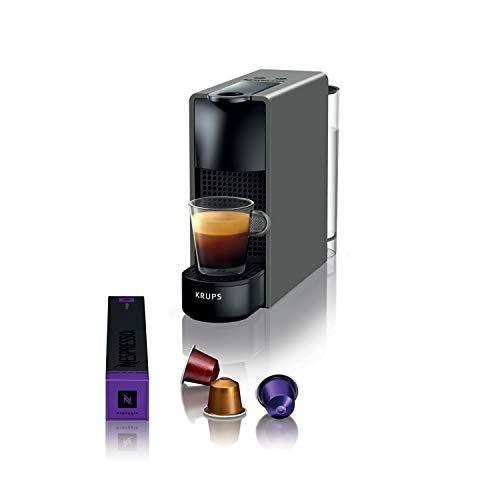 Krups Nespresso Essenza Mini Intensive Coffee Machine 0.6 L 19 Bar Coffee Capsule Jug Barista 2 Cup Sizes Espresso Lungo Ultra Compact Design Automatic YY2911FD