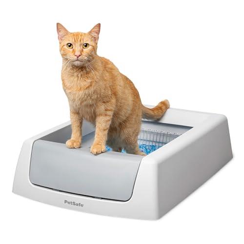 PetSafe® ScoopFree® Crystal Classic Self-Cleaning Litter Box System – Automatic Cat Litter Box - Advanced Odor Control – Includes Disposable Crystal Litter Tray – Up to 30 Days of Hands-Free Cleaning