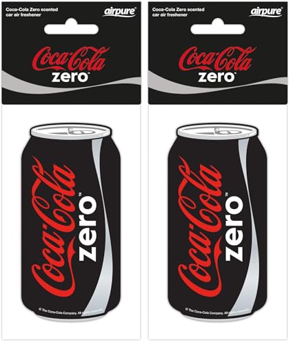 Coca-Cola Car Air Freshener, Coke Zero Fragrance, Paper Can (CC-PC-Z-397) (Pack of 2)