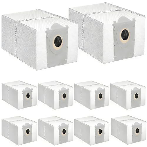 12 Pack Dust Bags Replacement for ECOVACS DEEBOT X8 PRO Omni /X9 PRO Omni /T50 Pro Omni /T50 MAX PRO Omni /T80 Omni Vacuum Robot Station,4L Activated Carbon Bags Replacement Vacuum Station
