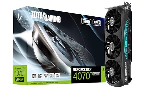 ZOTAC Gaming GeForce RTX 4070 Ti Super Trinity Black Edition DLSS 3 16GB GDDR6X 256-bit 21 Gbps PCIE 4.0 Gaming Graphics Card, IceStorm 2.0 Advanced Cooling, Spectra RGB Lighting, ZT-D40730D-10P