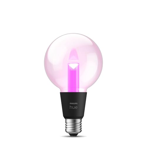 Philips Hue LG G95 E27 Light Bulb | RGB Smart Bulb, Globe Shape, E27, 6.5W, Dimmable up to 2%, Bluetooth, Control via App, Alexa, Google & Apple Home