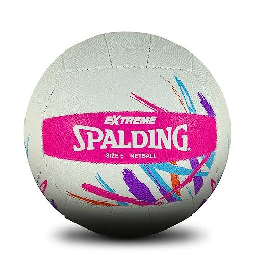 Spalding Extreme Training Netball, White and Multi, Size 5