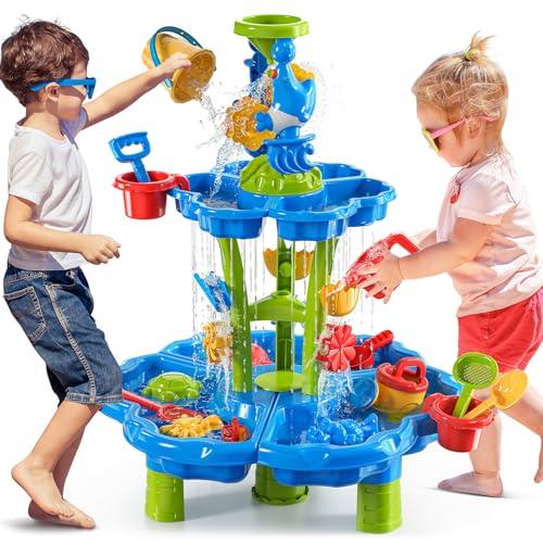 JUKUDAHU Kids Sand and Water Table for Kids 3 4 5 6 7 8 Years Old