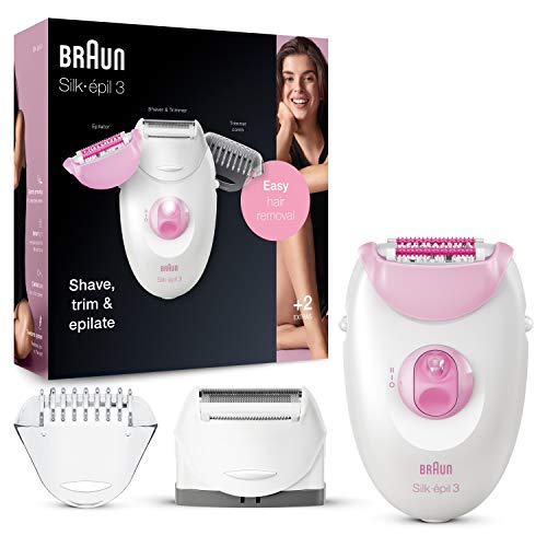 Braun Epilator Silk-epil 3 3-270, Hair Removal for Women, Shaver and Trimmer