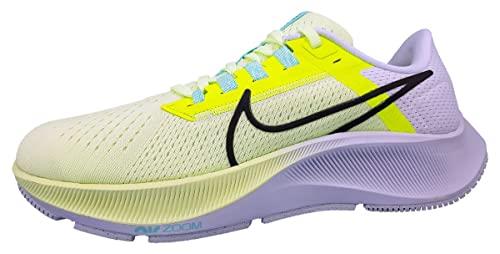 NIKE Women's WMNS Air Zoom Pegasus 38 Running Shoe, Champagne White Barely Rose Arctic Pink, 5 US