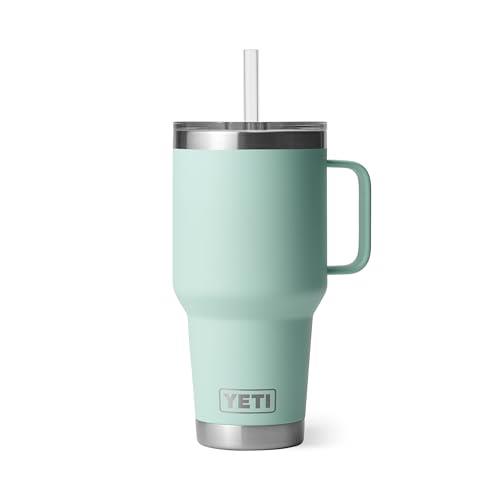 YETI Rambler 35 oz Straw Mug, Vacuum Insulated, Stainless Steel, Seafoam