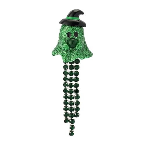Betsey Johnson Women's Halloween Witch Ghost Fringe Brooch