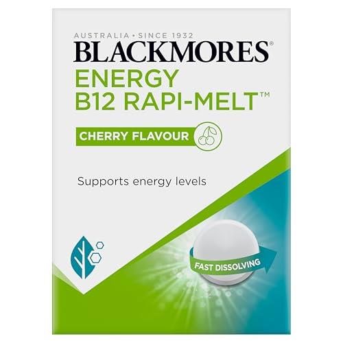 Blackmores Energy B12 Rapi-Melt | Supports energy levels and nervous system function | Cherry flavour | 90 melts