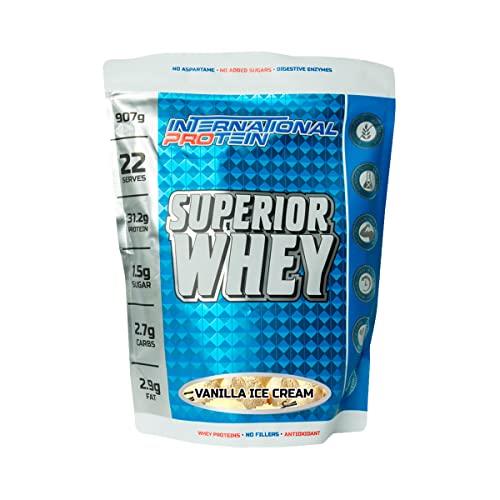 International Protein Superior Whey Vanilla Ice Cream Protein Powder 907 g