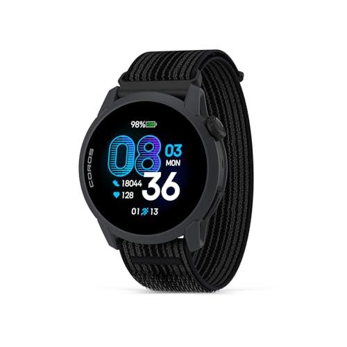 Coros Unisex Pace 4 Sport Watch with Nylon Band, Black