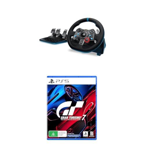 Logitech G G29 Driving Force Racing Wheel for PlayStation5 and PlayStation4 Bundle