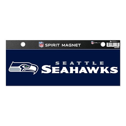 Rico Industries NFL Football Seattle Seahawks 4 x 10 Team Spirit Magnet - Car, Home Décor - Refridgerator, Office, Kitchen