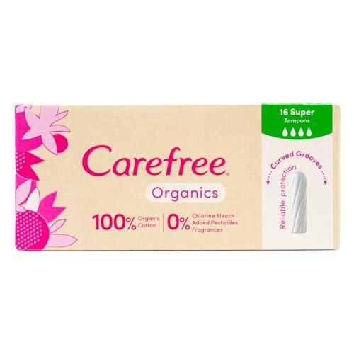 CAREFREE TAMPONS ORGANICS SUPER 16 PK