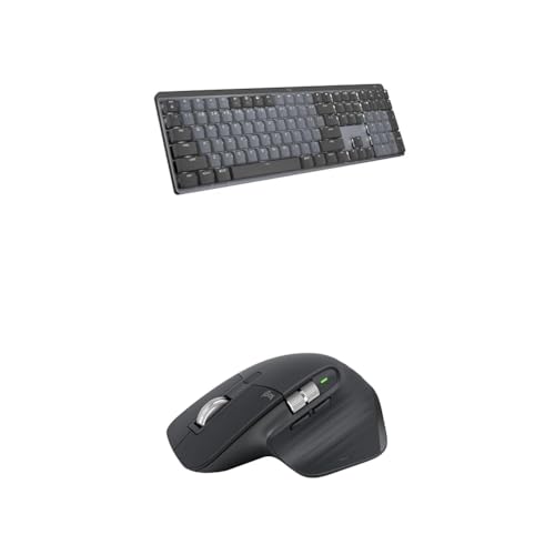 Logitech MX Mechanical Wireless - Tactile Quiet & Logitech MX Master 3S - Wireless Performance Mouse Bundle