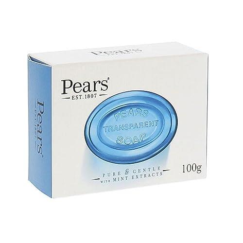 Pears Transparent Pure & Gentle Soap Bar with Mint Extracts 100 g