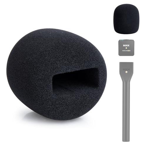 YOUSHARES Microphone Cover Foam Compatible with Rode Wireless Go II/PRO Suitable for Interview Go Handheld Adaptor, Replacement Rode Pop Filter to Blocks Out Plosives