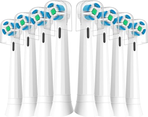 Sensogle iO Replacement Heads Compatible with Oral B iO 2/3/4/5/6/7/8/9/10 Series Electric Toothbrush, iO Toothbrush Heads with Toothbrush Cover - 8 Pack