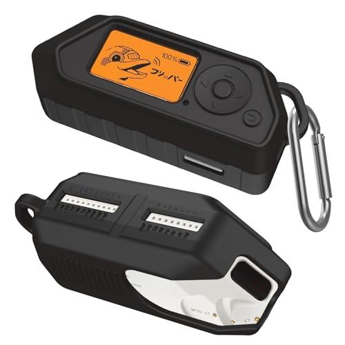 PUCGUE Silicone Case for Flipper Zero, Soft Protective Case, Anti-Scratch Cover with Carabiner (Black)