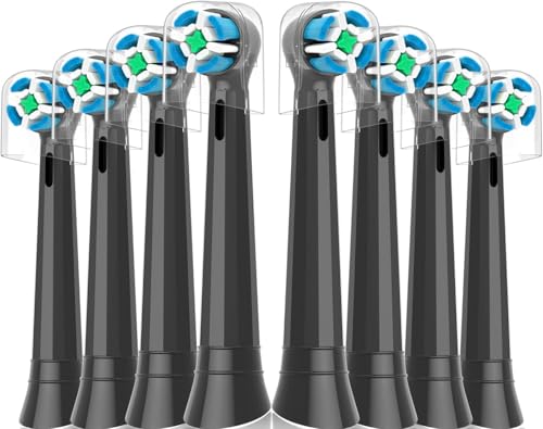 Sensogle iO Replacement Heads Compatible with Oral B iO 2/3/4/5/6/7/8/9/10 Series Electric Toothbrush, iO Toothbrush Heads with Toothbrush Cover - 8 Pack