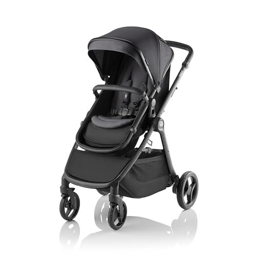 Britax One2 Stroller Mineral Grey (36996), Convertible Single to Double Stroller, Reversible Seat, Bassinet to Toddler Seat, Travel System Compatible
