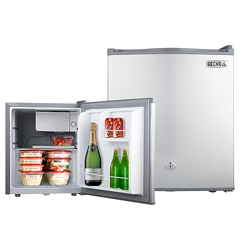 Gecko 57L Portable Camping Bar Fridge With Freezer, Silver