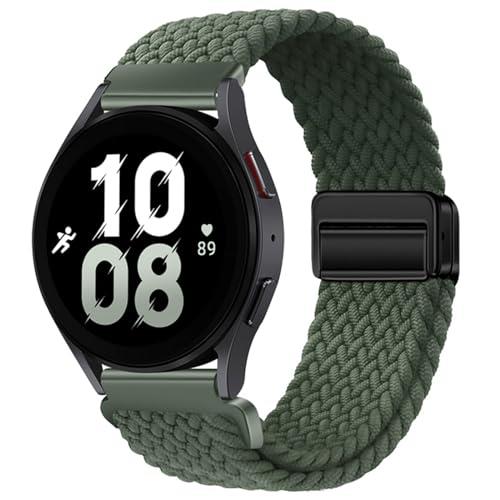Nylon Strap 20mm Compatible with Huawei Watch GT2 GT3 42mm, Samsung Galaxy Watch 7/6/5/4 40mm 44mm 45mm 45mm, Garmins Vivoactive 5, Amazfits GTS 4, Braided Stretchy Magnetic Watch Band