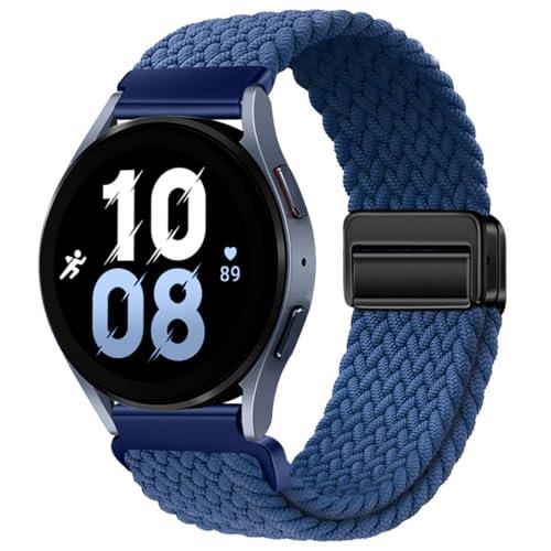 Nylon Strap 20mm Compatible with Huawei Watch GT2 GT3 42mm, Samsung Galaxy Watch 7/6/5/4 40mm 44mm 45mm 45mm, Garmins Vivoactive 5, Amazfits GTS 4, Braided Stretchy Magnetic Watch Band