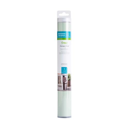 Cricut Premium Permanent Vinyl, Whispering Blue - 4ft Roll (12'x48') - Compatible with Maker & Explore Machines, Long Lasting, UV & Water-Resistant, Indoor + Outdoor Projects