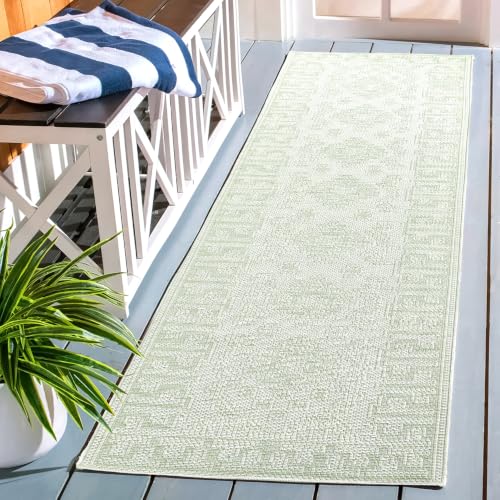 Patio Kuza Outdoor Runner 300x80cm - Medium Pet Friendly Rug - Green