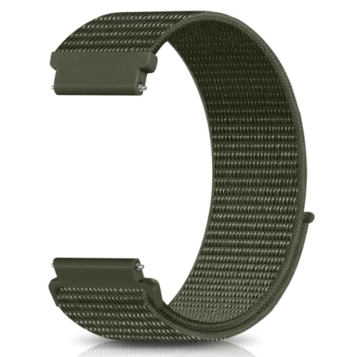 18mm 20mm 22mm Hook and Loop Watch Band Compatible with Garmin Vivoactive 5/ Vivoactive 6/ Vivoactive 3, Soft Nylon Breathable Sport Strap for Venu 2S/ Venu3S/ Forerunner 265s,Venu 3/ Venu 2 Men Women