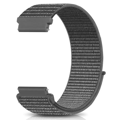 18mm 20mm 22mm Hook and Loop Watch Band Compatible with Garmin Vivoactive 5/ Vivoactive 6/ Vivoactive 3, Soft Nylon Breathable Sport Strap for Venu 2S/ Venu3S/ Forerunner 265s,Venu 3/ Venu 2 Men Women