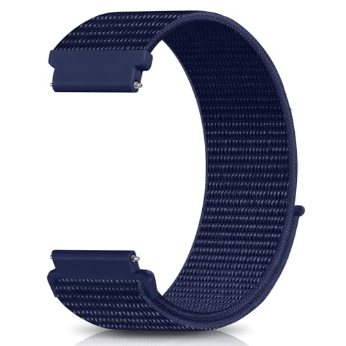 18mm 20mm 22mm Hook and Loop Watch Band Compatible with Garmin Vivoactive 5/ Vivoactive 6/ Vivoactive 3, Soft Nylon Breathable Sport Strap for Venu 2S/ Venu3S/ Forerunner 265s,Venu 3/ Venu 2 Men Women